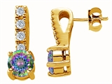 Original Star K™ Genuine Mystic Rainbow Topaz Earrings