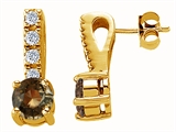 Original Star K™ Genuine Smoky Quartz Earrings
