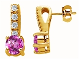Original Star K™ Created Pink Sapphire Earrings