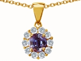 Original Star K™ Simulated Round Alexandrite Pendant