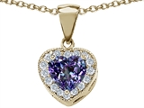 Original Star K™ Simulated Heart Shaped Alexandrite Pendant