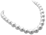 17 Inch Graduated 8-16mm Genuine South Sea Shell Majorca Pearl Necklace