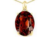 Tommaso Design™ Genuine Oval Garnet and Diamond Pendant