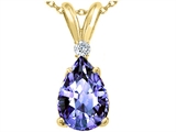 Tommaso Design™ Genuine Tanzanite and Diamond Pendant
