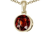 Tommaso Design™ Genuine Round Garnet Pendant