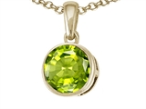 Tommaso Design™ Genuine Round Peridot Pendant