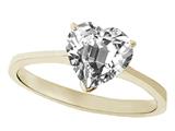 Tommaso Design™ Zoe R™ Genuine White Topaz Heart Shape 8mm Solitaire Engagement Ring