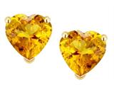 Tommaso Design™ Heart Shape Genuine Citrine Earring Studs