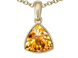 Tommaso Design™ Trillion Cut Genuine Citrine Pendant