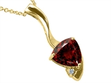 Tommaso Design™ 7mm Trillion Cut Genuine Garnet Pendant