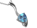 Tommaso Design™ Trillion Cut Genuine Blue Topaz Pendant