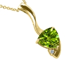 Tommaso Design™ Trillion Cut Genuine Peridot Pendant