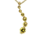 Tommaso Design™ 1inch long Genuine Citrine Journey Pendant