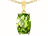 Tommaso Design™ 8x6mm Cushion Octagon Cut Genuine Peridot Pendant