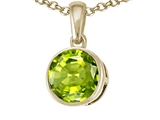 Tommaso Design™ Round Genuine Peridot Pendant
