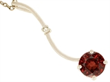 Tommaso Design™ 7mm Round Genuine Garnet Pendant