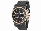 Officina Del Tempo Block 46mm Chronograph Gel Band Rose PVD (OT1034/161NGN) Made in Italy
