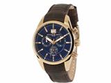 Officina Del Tempo Elegance 40mm Chronograph Leather Band Rose PVD (OT1037/130BGM) Made in Italy
