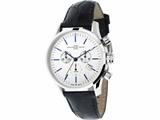 Officina Del Tempo Business 40mm Chronograph Leather Band  (OT1038/1100ABN) Made in Italy
