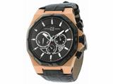 Officina Del Tempo Race II 42mm Chronograph Leather Band  Rose PVD (OT1041/1600N) Made in Italy