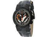 Officina Del Tempo Racing 44mm Chronograph Leather Band Black PVD (OT1051/1240GOG) Made in Italy