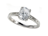 Zoe R™ White CZ Engagement Ring with Diamonds