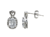 Zoe R™ White Gold Signity by Swarovski Cubic Zirconia (CZ) Earrings with Diamond