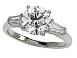Zoe R™ White Gold Engagement Ring with Signity by Swarovski Cubic Zirconia (CZ)