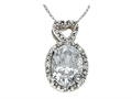 Zoe R™ White CZ Pendant with Diamonds