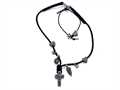 Otazu Black Swarovsky Crystal Cross Leather Necklace with Toggle Clasp