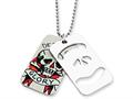 Ed Hardy Death and Glory 2-piece Dog Tag Painted Necklace