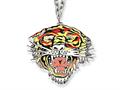 Ed Hardy Roaring Tiger Painted Necklace