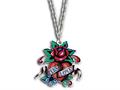 Ed Hardy Rose Eternal Love Painted Necklace