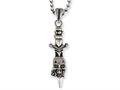 Stainless Steel Ed Hardy Skull Dagger Necklace