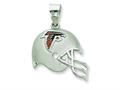 Sterling Silver Atlanta Falcons Enameled Helmet Charm