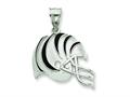 Sterling Silver Cincinnati Bengals Enameled Helmet Charm