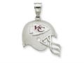 Sterling Silver Kansas City Chiefs Enameled Helmet Charm