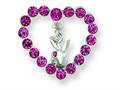 Playboy Fuchsia Crystal Heart Belly Ring