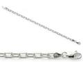 Amore LaVita™ Sterling Silver Diamond-cut Open Link Cable Bracelet 7 inches (4.3mm)