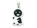 Sterling Silver Resin Penguin Pendant - Chain Included