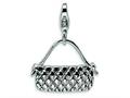 Amore LaVita™ Sterling Silver Purse w/Lobster Clasp Charm for Charm Bracelet