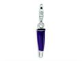 Amore LaVita™ Sterling Silver 3-D Purple Enameled Toothpaste w/Lobster Clasp Charm for Charm Bracelet