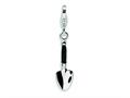 Amore LaVita™ Sterling Silver 3-D Enameled Garden Shovel w/Lobster Clasp Charm for Charm Bracelet