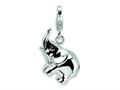 Amore LaVita™ Sterling Silver 3-D Enameled Elephant w/Lobster Clasp Charm for Charm Bracelet