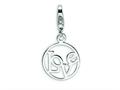 Amore LaVita™ Sterling Silver Love Clip-on w/Lobster Clasp Charm for Charm Bracelet