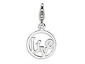 Amore LaVita™ Sterling Silver Live Clip-on w/Lobster Clasp Charm for Charm Bracelet