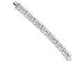 Cheryl M™ Sterling Silver CZ Fancy 7.5in Bracelet