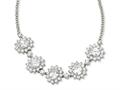 Cheryl M™ Sterling Silver Oval CZ 17in w/2in Ext Necklace