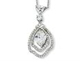 Cheryl M™ Sterling Silver Marquise CZ 18in Necklace