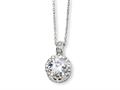 Cheryl M™ Sterling Silver 100-facet CZ 18in Necklace